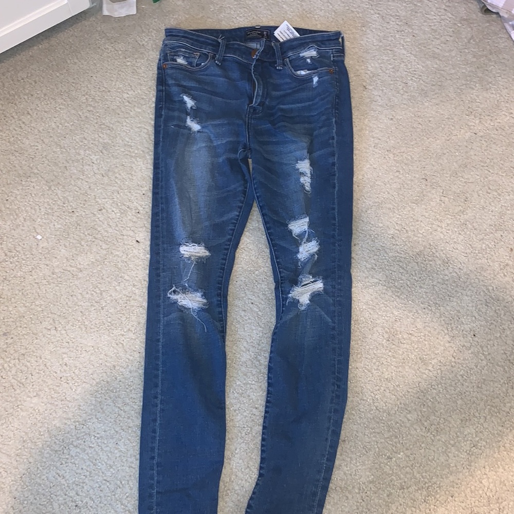 Abercrombie distressed skinny jeans
